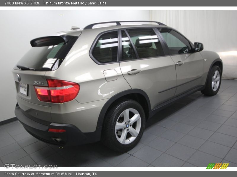 Platinum Bronze Metallic / Sand Beige 2008 BMW X5 3.0si