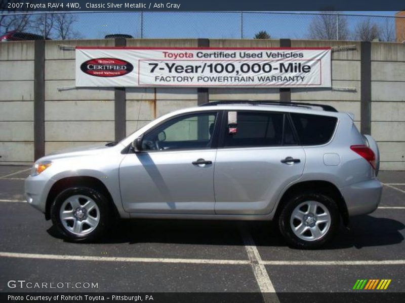 Classic Silver Metallic / Ash Gray 2007 Toyota RAV4 4WD