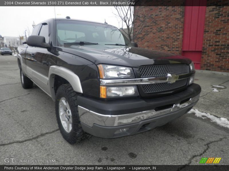 Black / Medium Gray 2004 Chevrolet Silverado 1500 Z71 Extended Cab 4x4