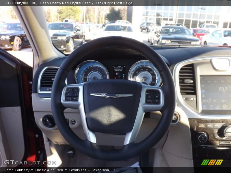 Deep Cherry Red Crystal Pearl / Black/Light Frost Beige 2013 Chrysler 300