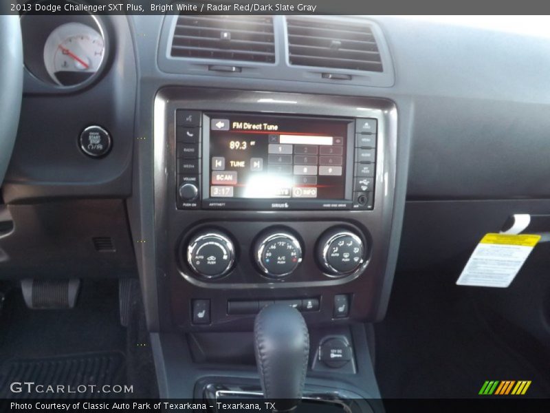 Bright White / Radar Red/Dark Slate Gray 2013 Dodge Challenger SXT Plus