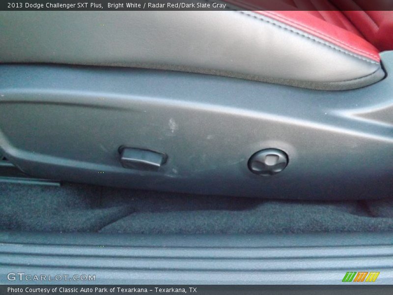 Bright White / Radar Red/Dark Slate Gray 2013 Dodge Challenger SXT Plus