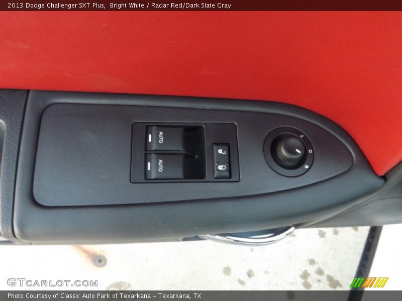 Bright White / Radar Red/Dark Slate Gray 2013 Dodge Challenger SXT Plus