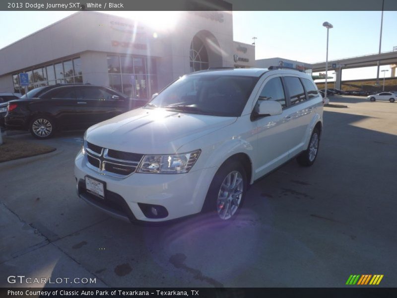 White / Black 2013 Dodge Journey SXT
