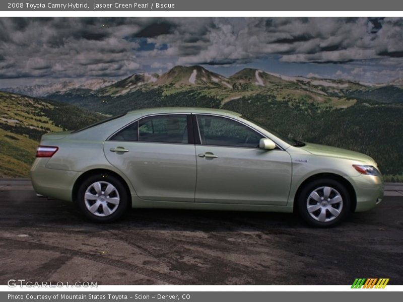 Jasper Green Pearl / Bisque 2008 Toyota Camry Hybrid