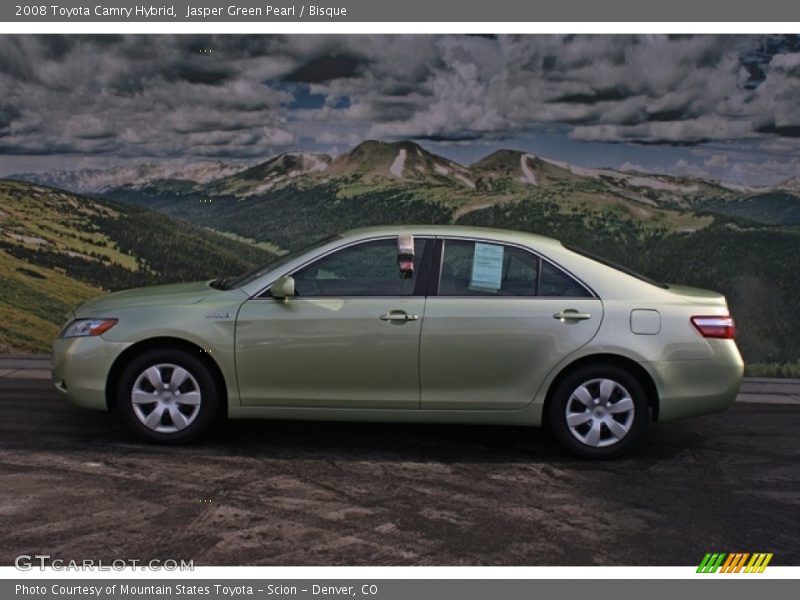 Jasper Green Pearl / Bisque 2008 Toyota Camry Hybrid