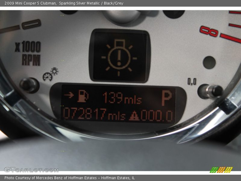 Sparkling Silver Metallic / Black/Grey 2009 Mini Cooper S Clubman