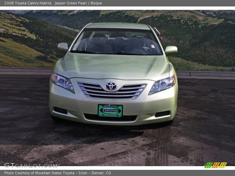 Jasper Green Pearl / Bisque 2008 Toyota Camry Hybrid