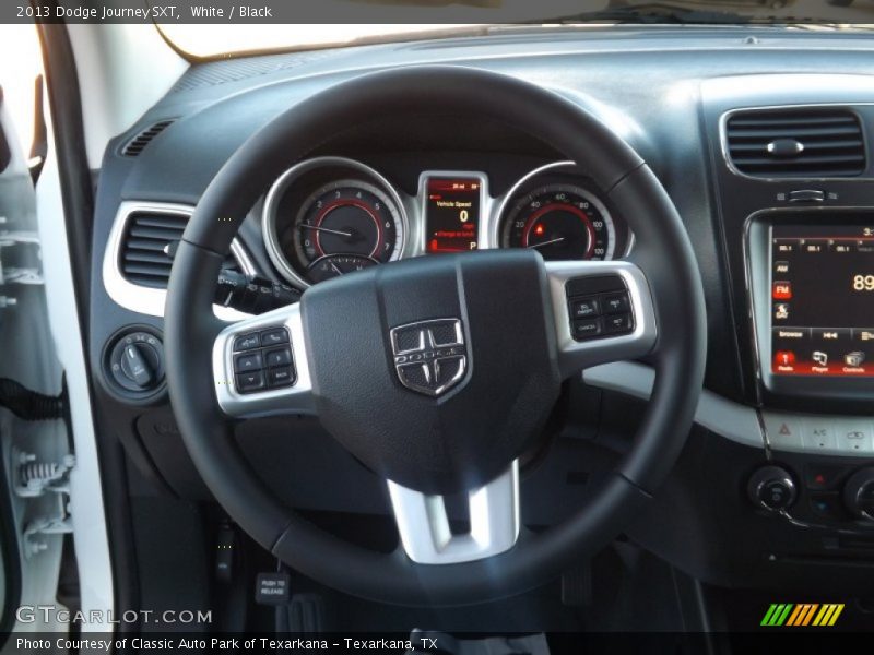 White / Black 2013 Dodge Journey SXT