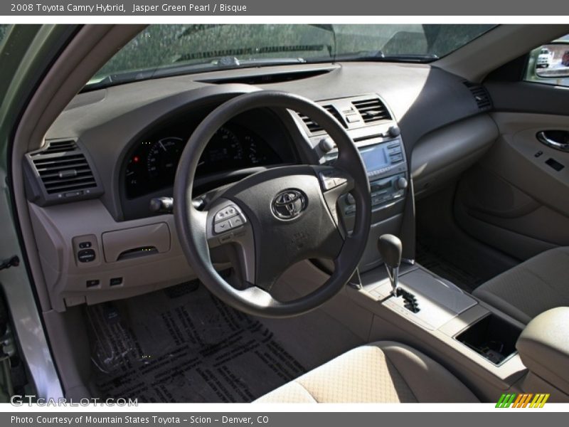 Jasper Green Pearl / Bisque 2008 Toyota Camry Hybrid