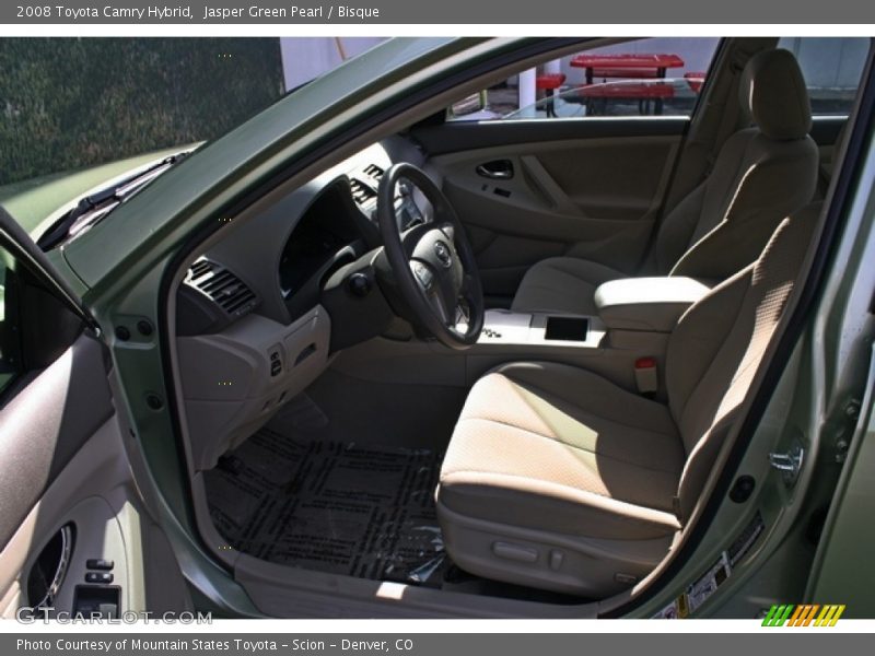 Jasper Green Pearl / Bisque 2008 Toyota Camry Hybrid