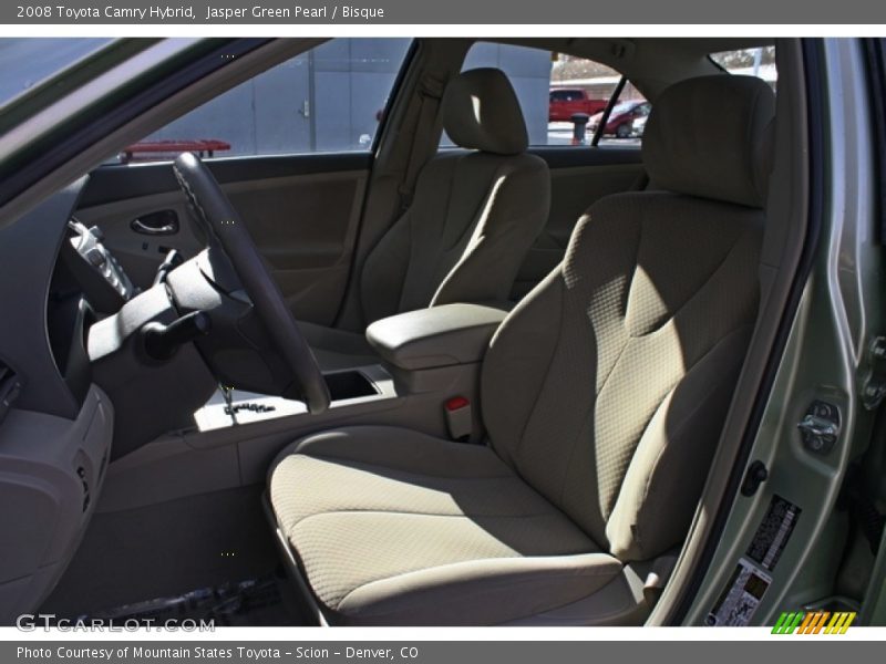 Jasper Green Pearl / Bisque 2008 Toyota Camry Hybrid