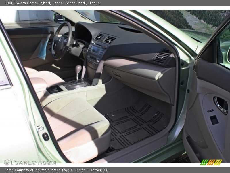 Jasper Green Pearl / Bisque 2008 Toyota Camry Hybrid