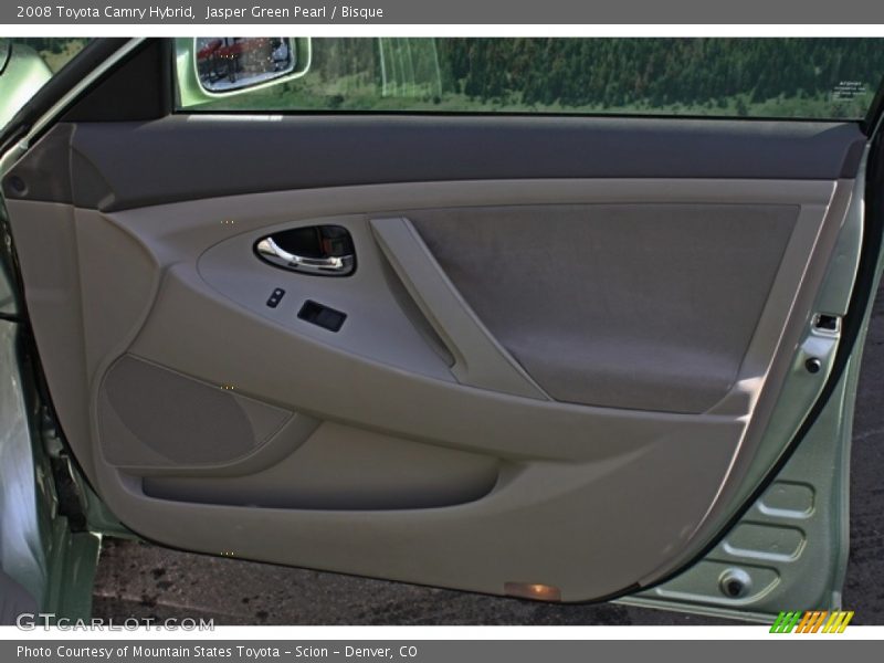 Jasper Green Pearl / Bisque 2008 Toyota Camry Hybrid