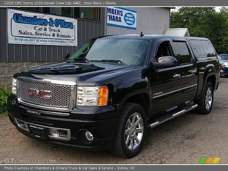 Onyx Black / Ebony 2008 GMC Sierra 1500 Denali Crew Cab AWD