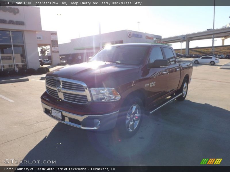 Deep Cherry Red Pearl / Black/Diesel Gray 2013 Ram 1500 Lone Star Crew Cab