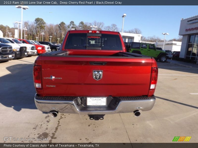 Deep Cherry Red Pearl / Black/Diesel Gray 2013 Ram 1500 Lone Star Crew Cab