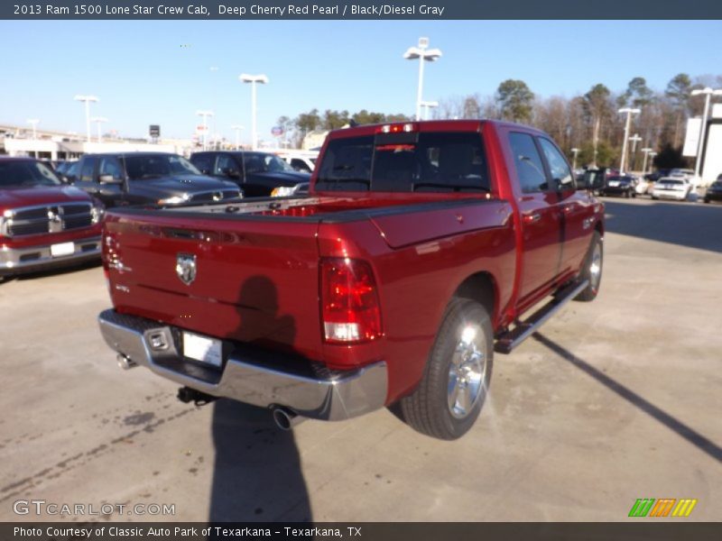 Deep Cherry Red Pearl / Black/Diesel Gray 2013 Ram 1500 Lone Star Crew Cab