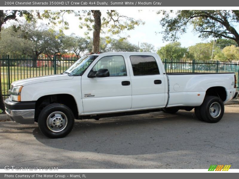 Summit White / Medium Gray 2004 Chevrolet Silverado 3500HD LT Crew Cab 4x4 Dually