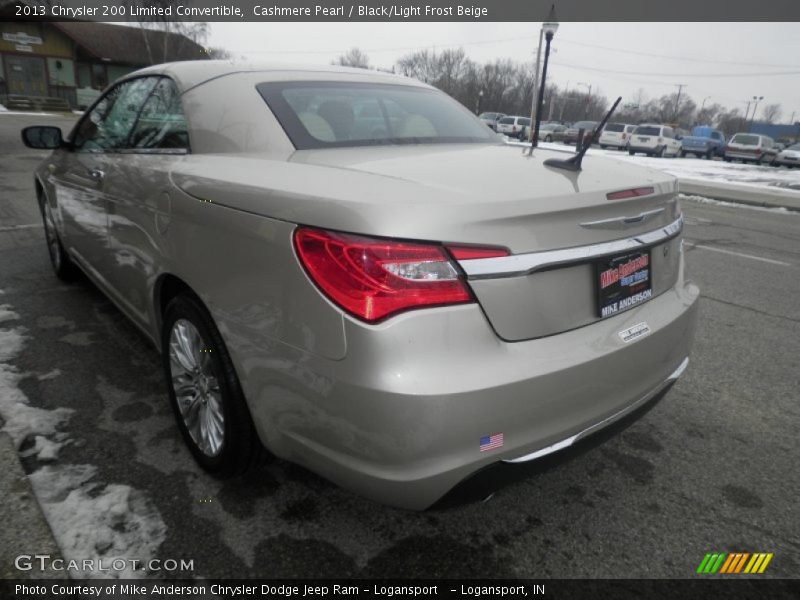 Cashmere Pearl / Black/Light Frost Beige 2013 Chrysler 200 Limited Convertible