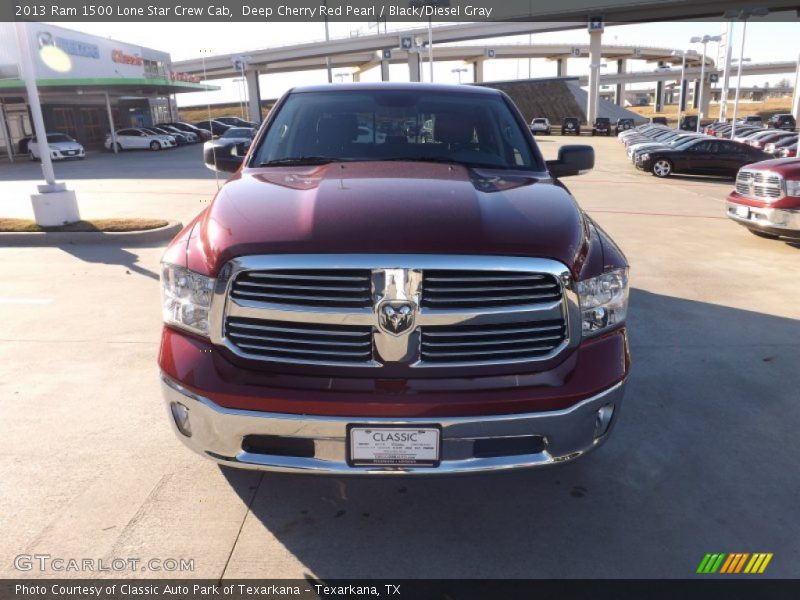 Deep Cherry Red Pearl / Black/Diesel Gray 2013 Ram 1500 Lone Star Crew Cab