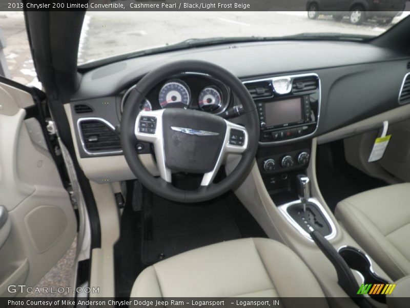 Cashmere Pearl / Black/Light Frost Beige 2013 Chrysler 200 Limited Convertible