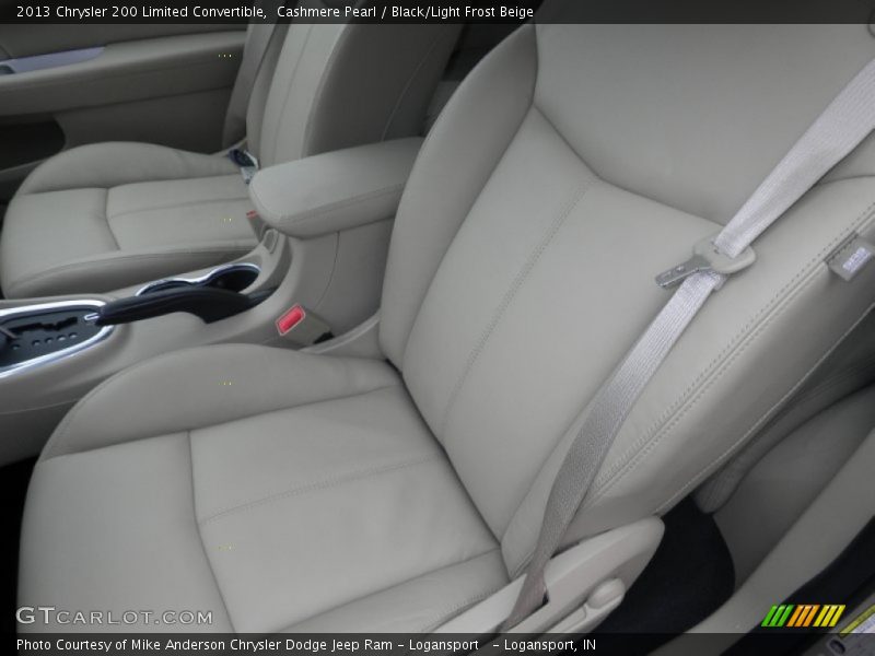 Cashmere Pearl / Black/Light Frost Beige 2013 Chrysler 200 Limited Convertible
