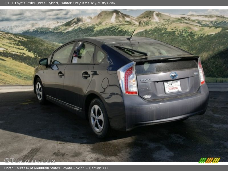 Winter Gray Metallic / Misty Gray 2013 Toyota Prius Three Hybrid