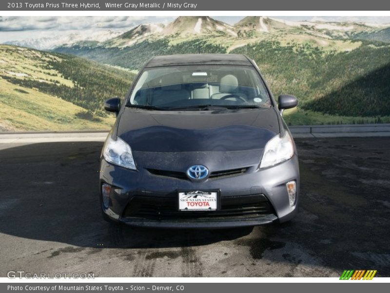 Winter Gray Metallic / Misty Gray 2013 Toyota Prius Three Hybrid