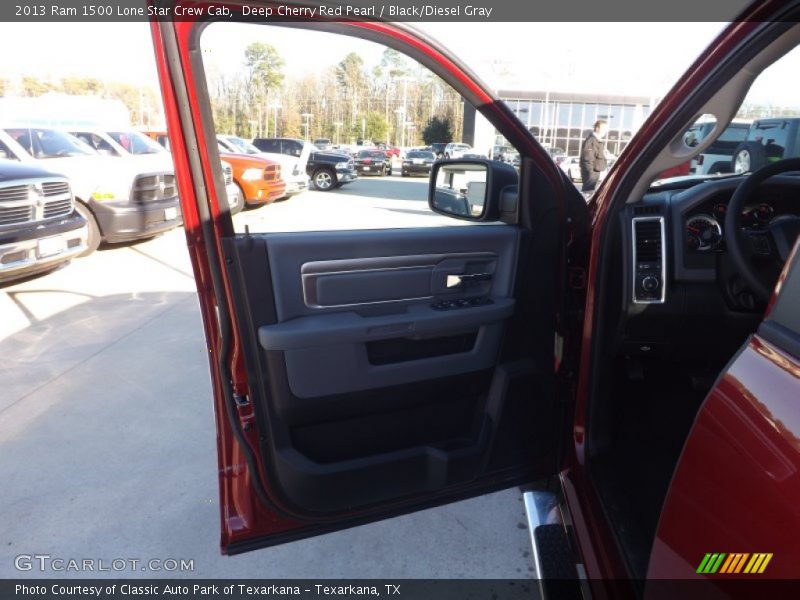 Deep Cherry Red Pearl / Black/Diesel Gray 2013 Ram 1500 Lone Star Crew Cab