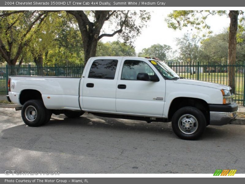 Summit White / Medium Gray 2004 Chevrolet Silverado 3500HD LT Crew Cab 4x4 Dually