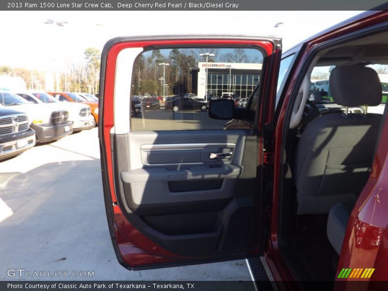Deep Cherry Red Pearl / Black/Diesel Gray 2013 Ram 1500 Lone Star Crew Cab