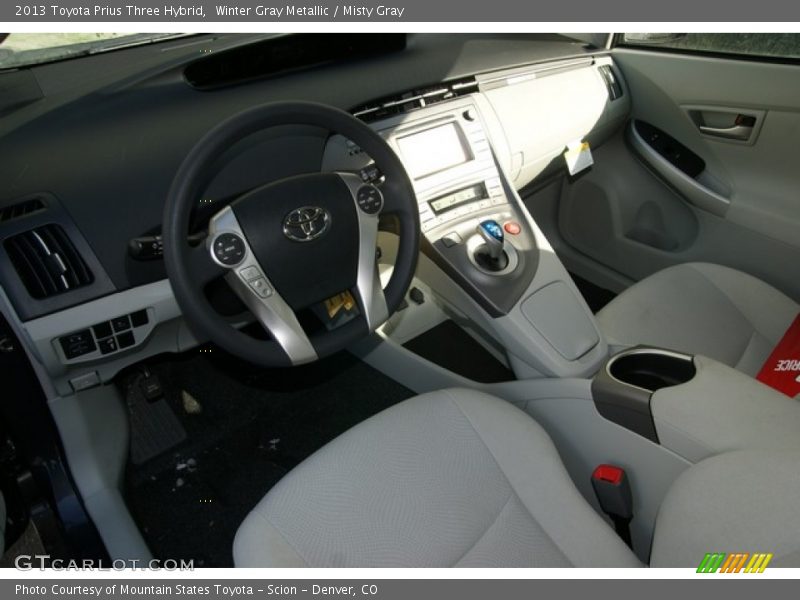 Winter Gray Metallic / Misty Gray 2013 Toyota Prius Three Hybrid