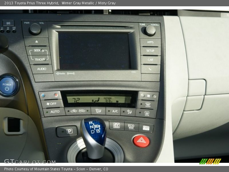 Winter Gray Metallic / Misty Gray 2013 Toyota Prius Three Hybrid