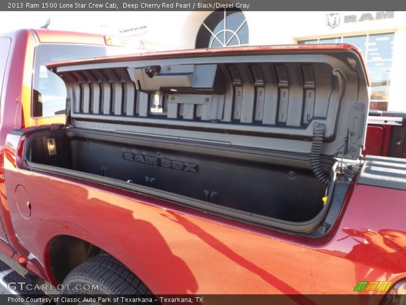 Deep Cherry Red Pearl / Black/Diesel Gray 2013 Ram 1500 Lone Star Crew Cab