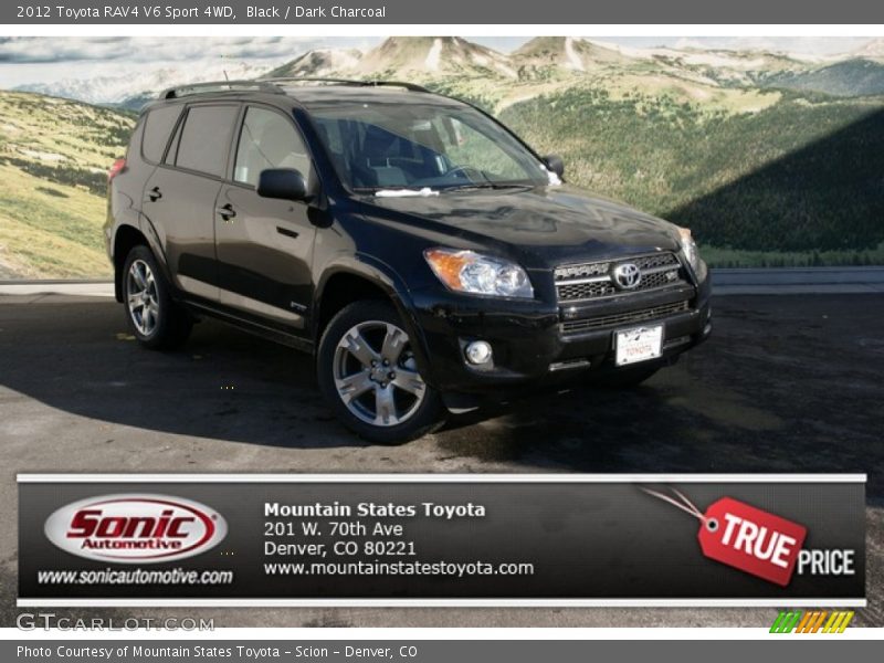 Black / Dark Charcoal 2012 Toyota RAV4 V6 Sport 4WD
