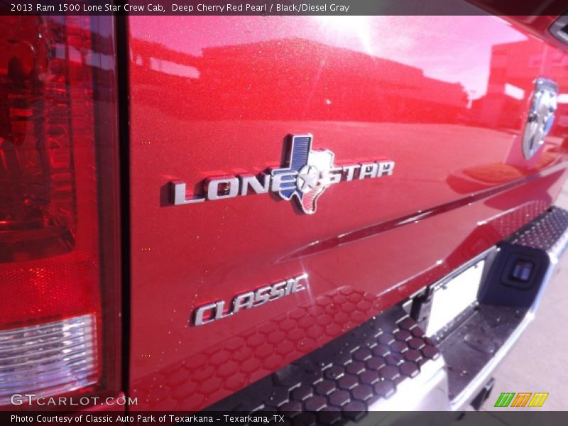Deep Cherry Red Pearl / Black/Diesel Gray 2013 Ram 1500 Lone Star Crew Cab