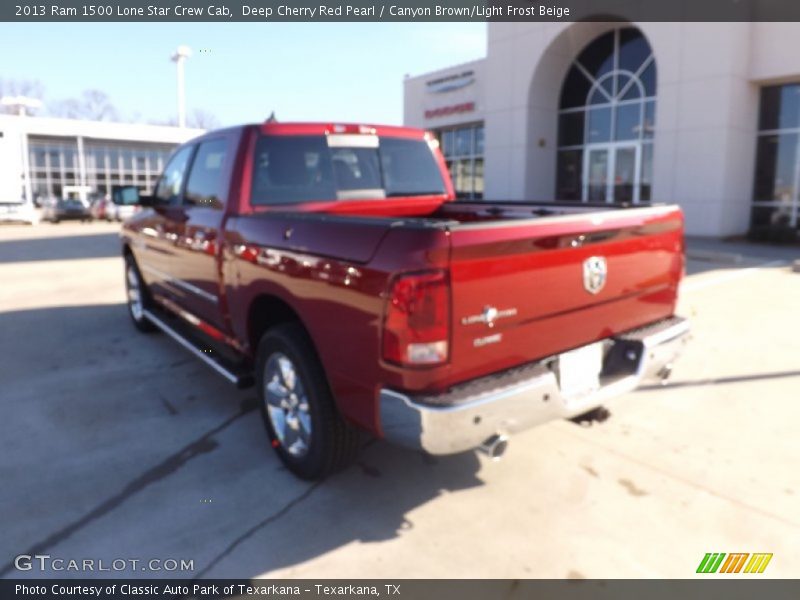 Deep Cherry Red Pearl / Canyon Brown/Light Frost Beige 2013 Ram 1500 Lone Star Crew Cab