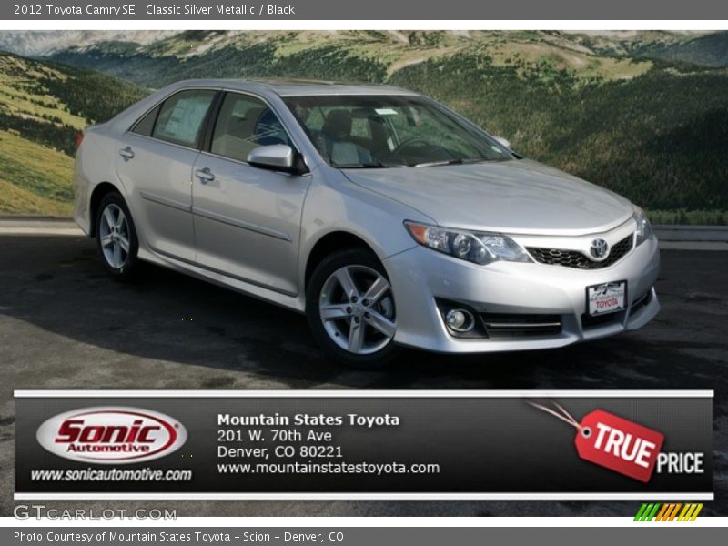 Classic Silver Metallic / Black 2012 Toyota Camry SE