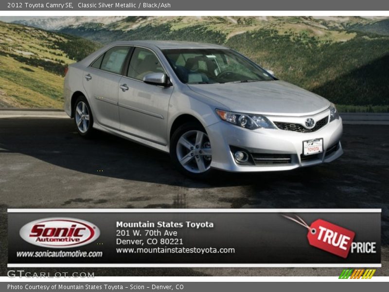 Classic Silver Metallic / Black/Ash 2012 Toyota Camry SE