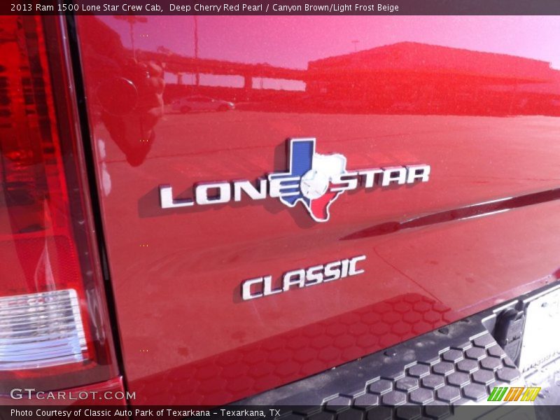 Deep Cherry Red Pearl / Canyon Brown/Light Frost Beige 2013 Ram 1500 Lone Star Crew Cab