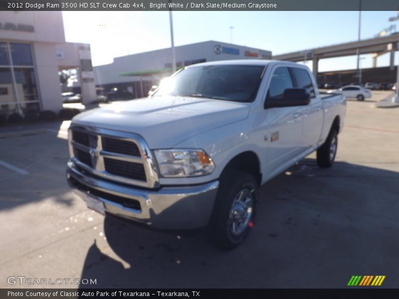 Bright White / Dark Slate/Medium Graystone 2012 Dodge Ram 3500 HD SLT Crew Cab 4x4
