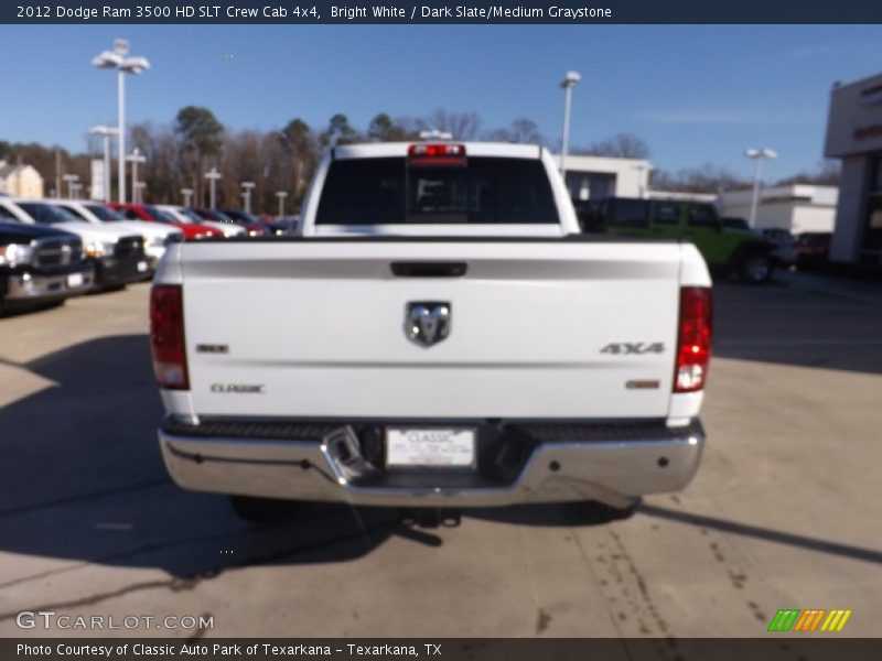 Bright White / Dark Slate/Medium Graystone 2012 Dodge Ram 3500 HD SLT Crew Cab 4x4