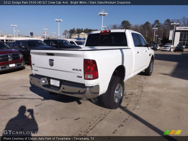Bright White / Dark Slate/Medium Graystone 2012 Dodge Ram 3500 HD SLT Crew Cab 4x4
