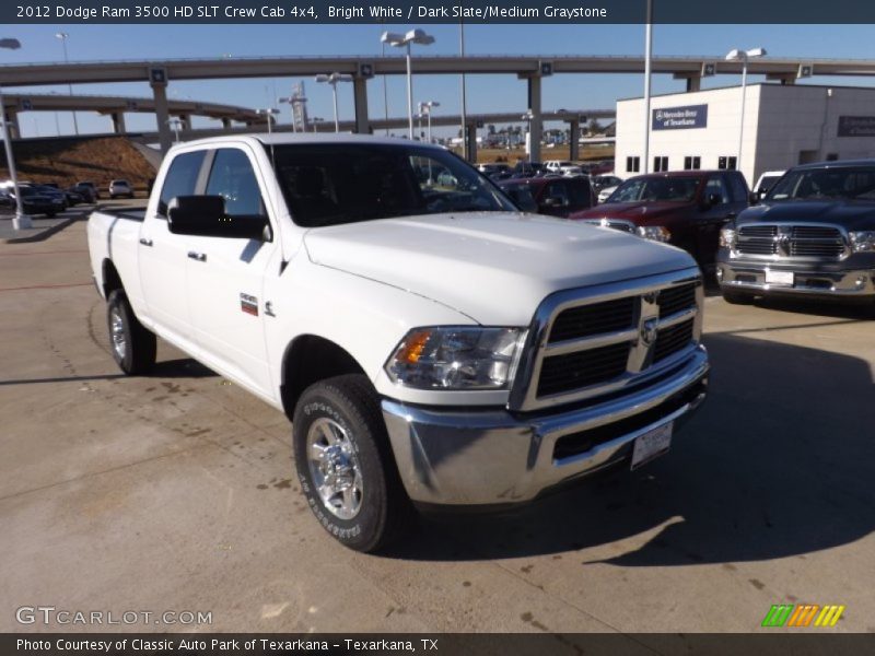 Bright White / Dark Slate/Medium Graystone 2012 Dodge Ram 3500 HD SLT Crew Cab 4x4