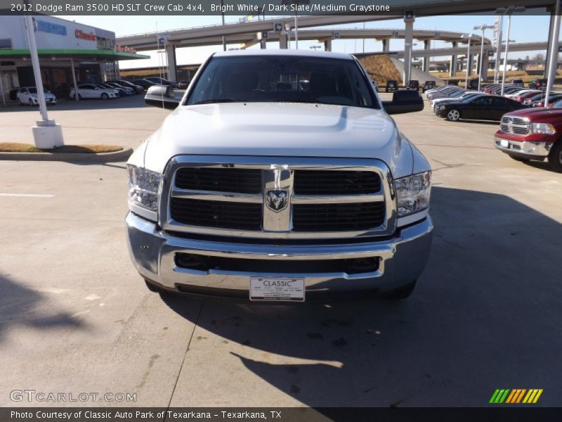 Bright White / Dark Slate/Medium Graystone 2012 Dodge Ram 3500 HD SLT Crew Cab 4x4
