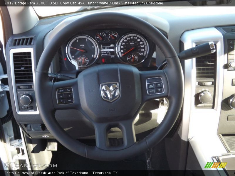 Bright White / Dark Slate/Medium Graystone 2012 Dodge Ram 3500 HD SLT Crew Cab 4x4