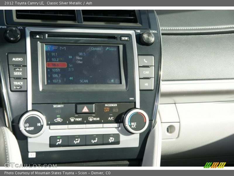 Classic Silver Metallic / Ash 2012 Toyota Camry LE