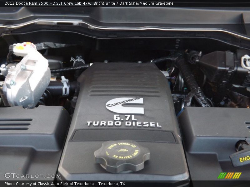 Bright White / Dark Slate/Medium Graystone 2012 Dodge Ram 3500 HD SLT Crew Cab 4x4