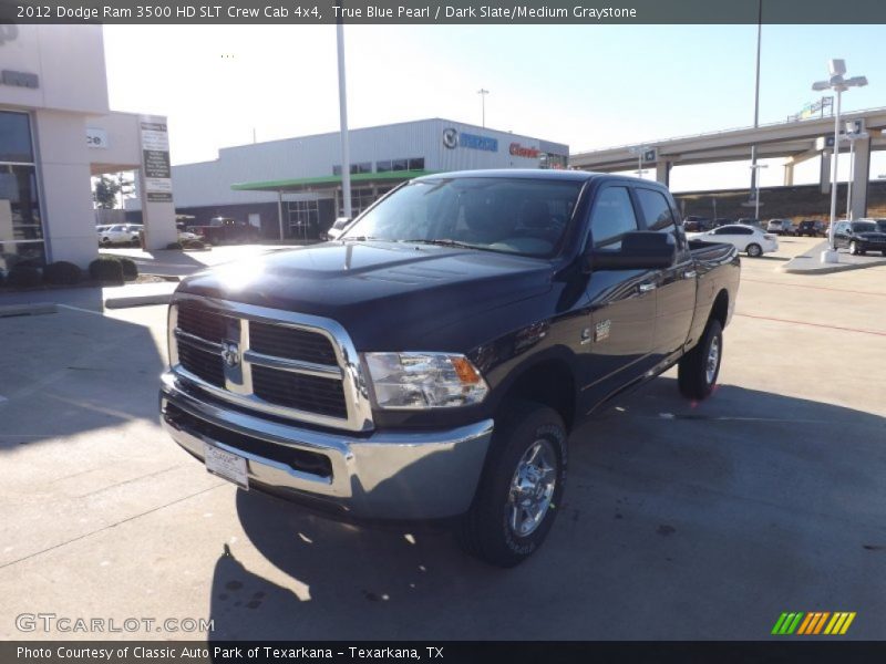 True Blue Pearl / Dark Slate/Medium Graystone 2012 Dodge Ram 3500 HD SLT Crew Cab 4x4